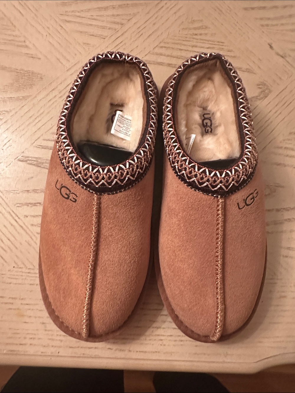Comfy Kids Chestnut Brown Shearling-Lined Slip-Ons